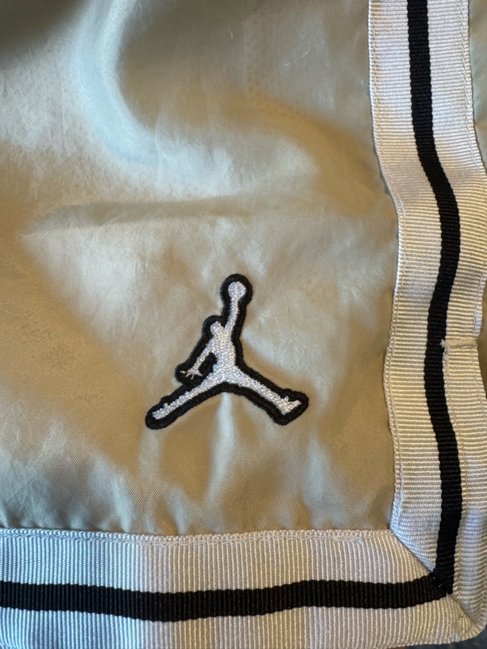 Jordan Men's Tan Athletic Shorts with Black Trim - Picture 3 of 6